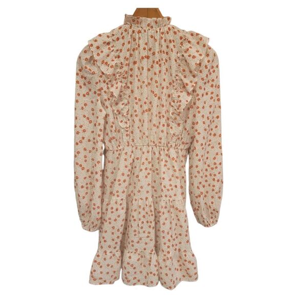 NWOT Nasty Gal Floral High Neck Flowy Mini Dress 0 4 - Picture 7 of 12